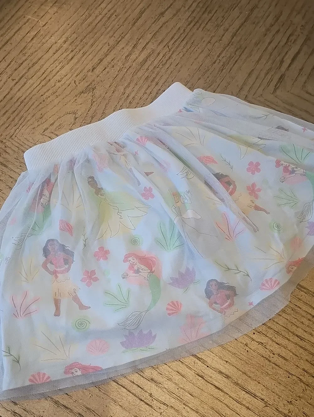 Disney Blue Pastel Princess Print Top and Tulle Skort Size 5/6